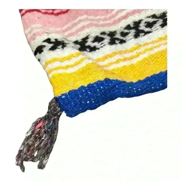 Mexican Woven Multicolor Crossbody Beach Purse Tote - Picture 4 of 6